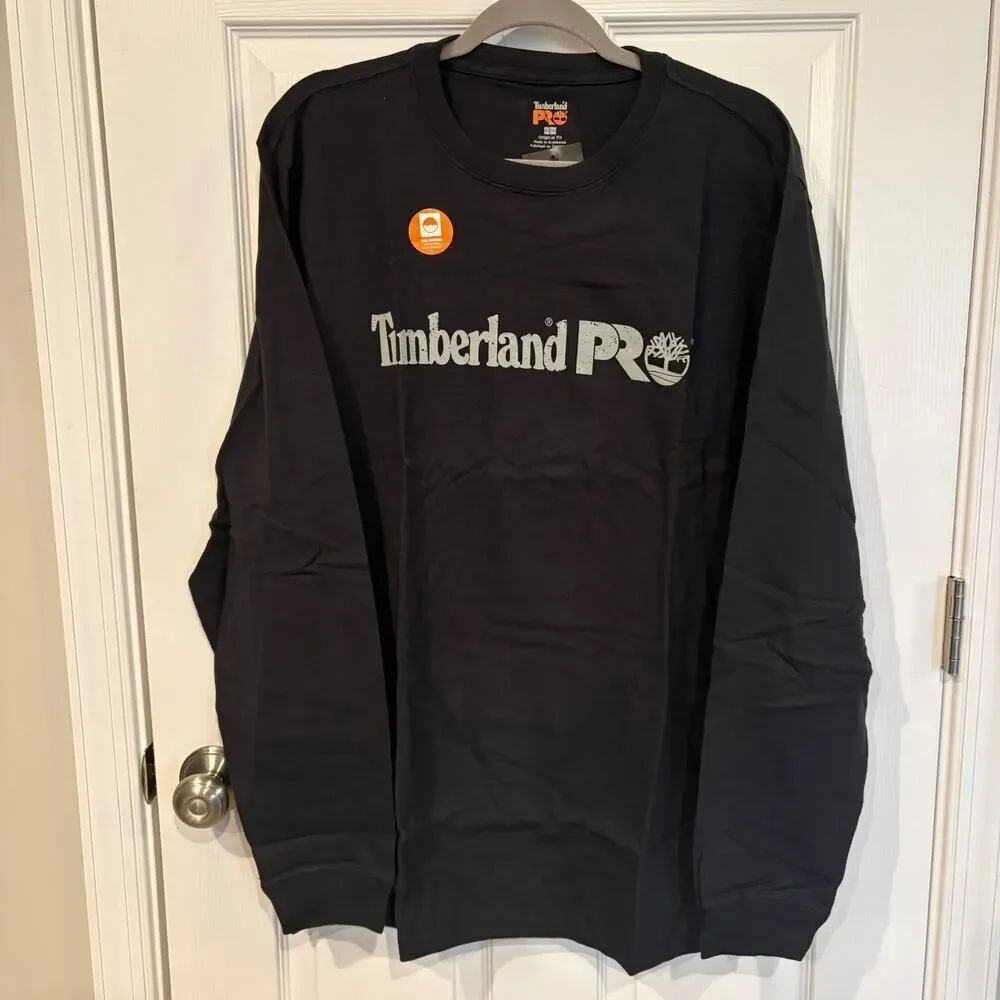 Timberland Pro Cotton Core Long Sleeve T-Shirt Jet Black XL